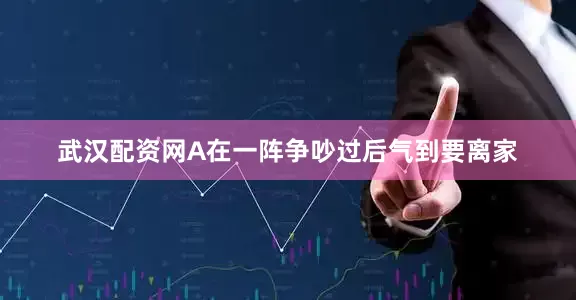 武汉配资网A在一阵争吵过后气到要离家